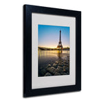 Trademark Fine Art 14" x 11" Acrylic Sunrise In Paris, Black Frame