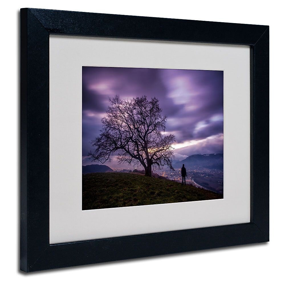 Trademark Fine Art 11" x 14" Acrylic The Tree of Love Grenoble, Black Frame