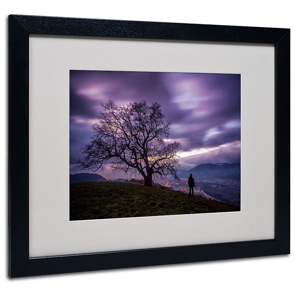 Trademark Fine Art 16" x 20" Acrylic The Tree of Love Grenoble, Black Frame