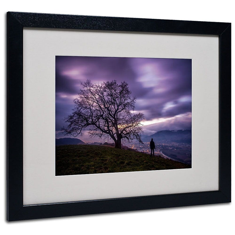 Trademark Fine Art 16" x 20" Acrylic The Tree of Love Grenoble, Black Frame