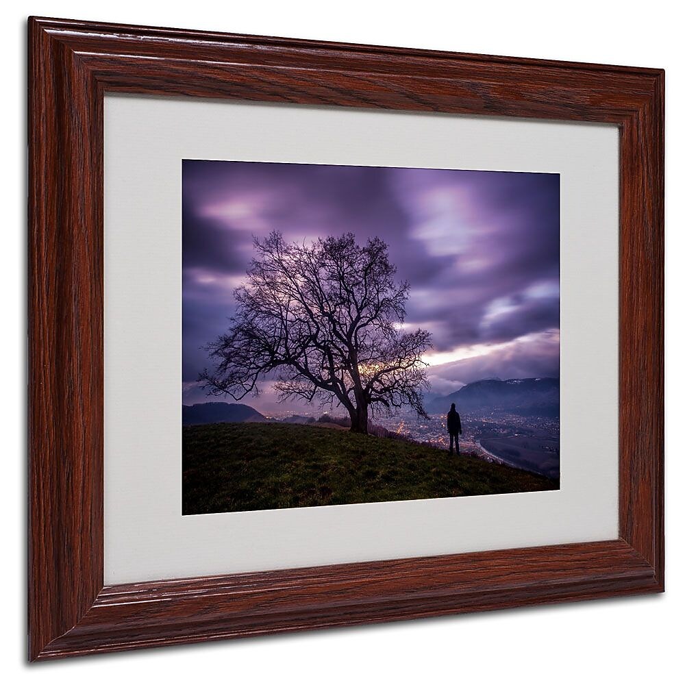 Trademark Fine Art 11" x 14" Acrylic The Tree of Love Grenoble, Wood Frame