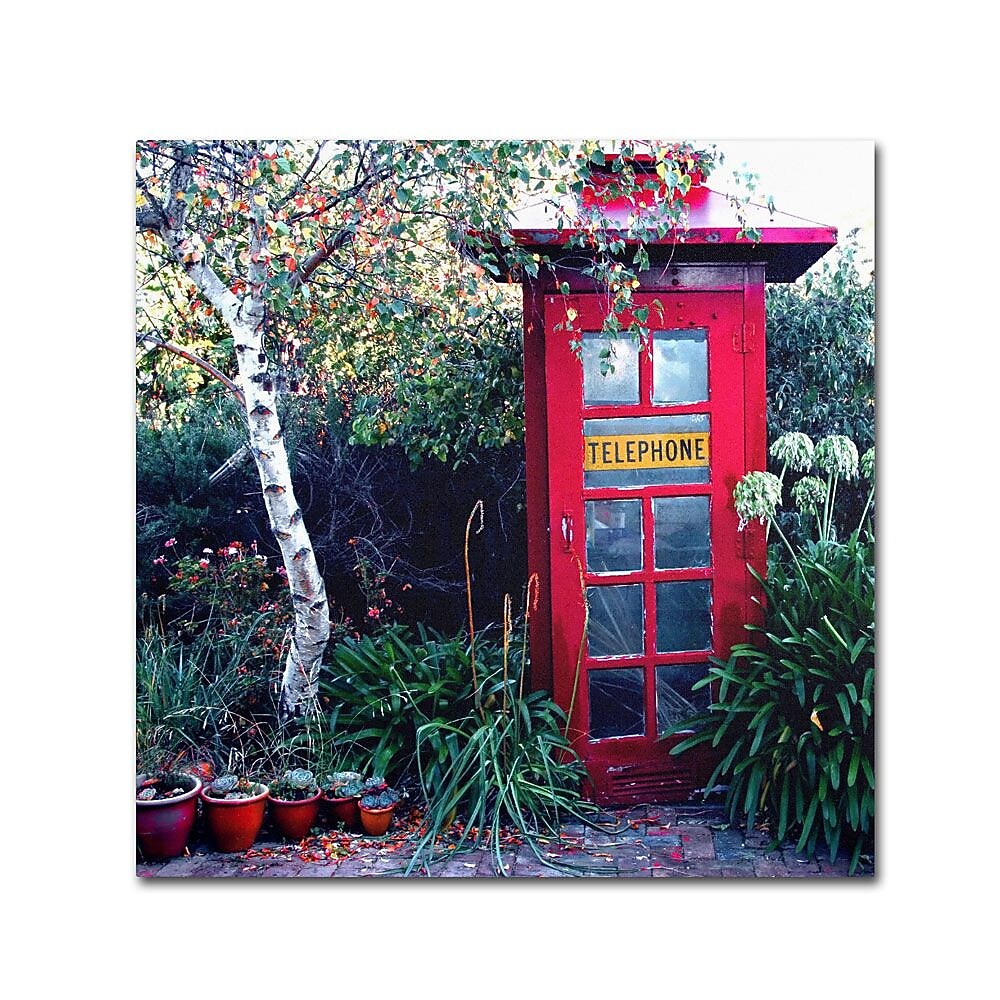 Trademark Fine Art 18" x 18" Wooden Frame Red in The Garden