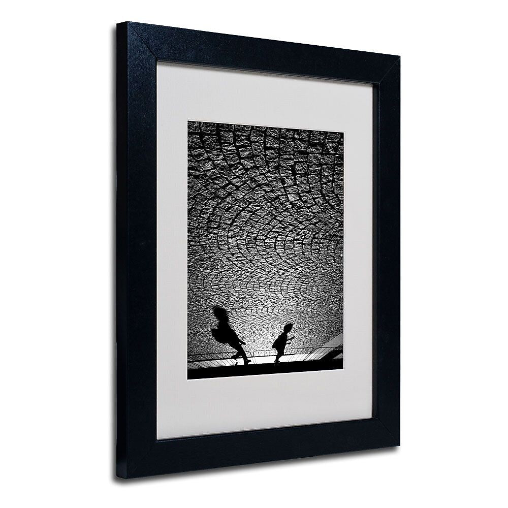 Trademark Fine Art 14" x 11" Acrylic, Canvas & Wood Matted Framed Art, Black Frame