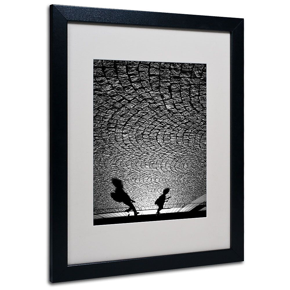 Trademark Fine Art 20" x 16" Acrylic Big World Little, Black Frame