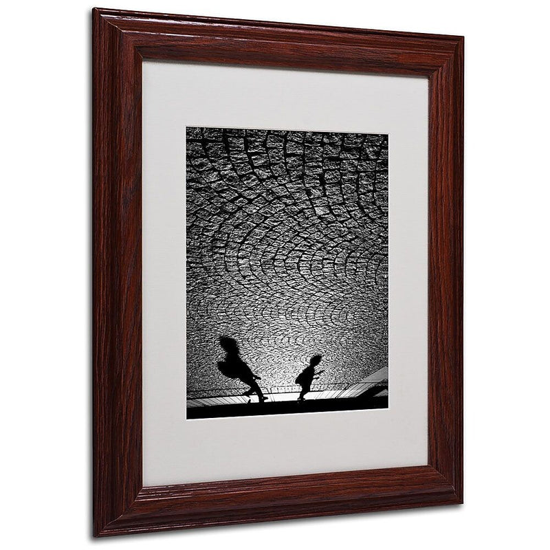 Trademark Fine Art 14" x 11" Acrylic, Canvas & Wood Matted Framed Art, Wood Frame