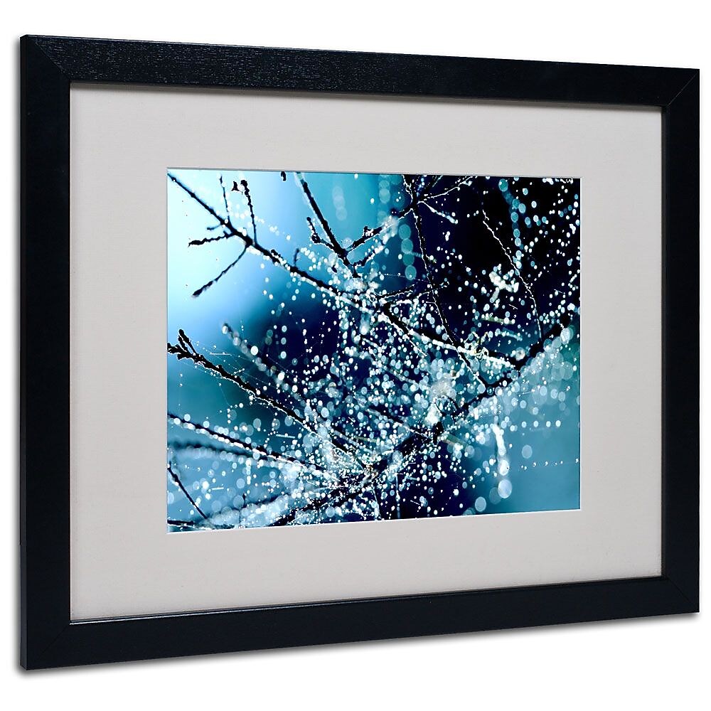 Trademark Fine Art 16" x 20" Acrylic Blue Rhapsody, Black Frame