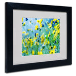 Trademark Fine Art 11" x 14" Acrylic Flower Power, Black Frame