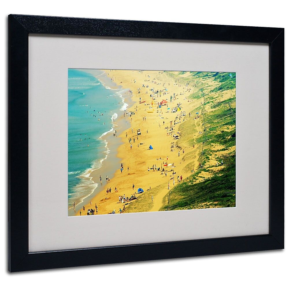 Trademark Fine Art 16" x 20" Acrylic Life is a Beach, Black Frame