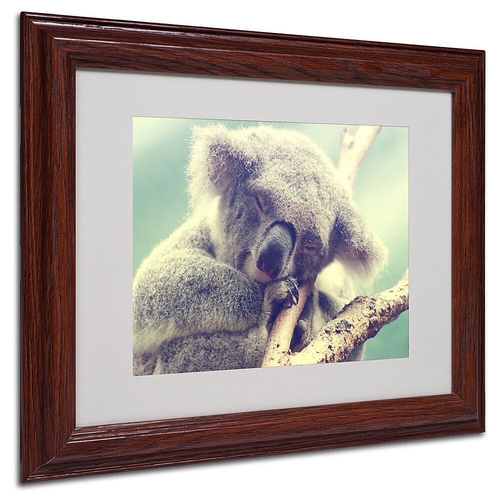 Trademark Fine Art 11" x 14" Acrylic Sleepy Head, Wood Frame