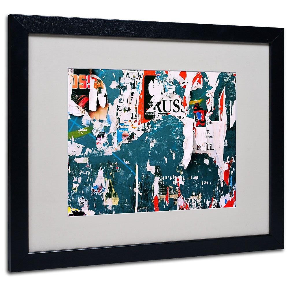 Trademark Fine Art 16" x 20" Acrylic Yesterday's News, Black Frame