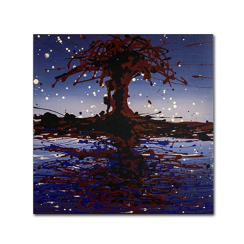 Trademark Fine Art 24" x 24" Wooden Frame Lake Tree