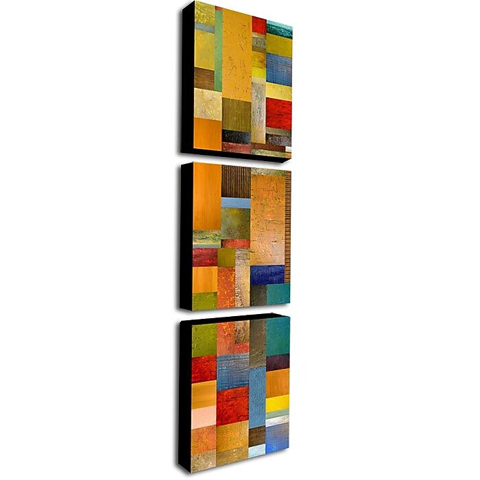 Trademark Fine Art 24" x 32" Wooden Frame Gallery Wrapped Art, Water & Waves, Set/3