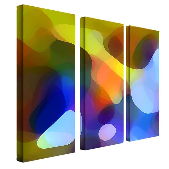 Trademark Fine Art 12" x 32" ABS/Canvas Gallery Wrapped Art, Set/3