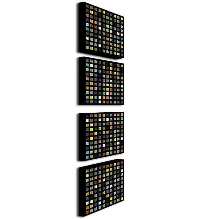 Trademark Fine Art 24" x 24" Acrylonitrile Butadiene Styrene (ABS), Canvas Canvas Art, Set/4