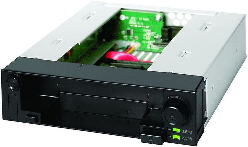 Icy Dock® DuoSwap 2.5"/3.5" SATA Hot Swap Drive Caddy F/2.5" & 3.5" SATA Hard Drive/SSD; Black