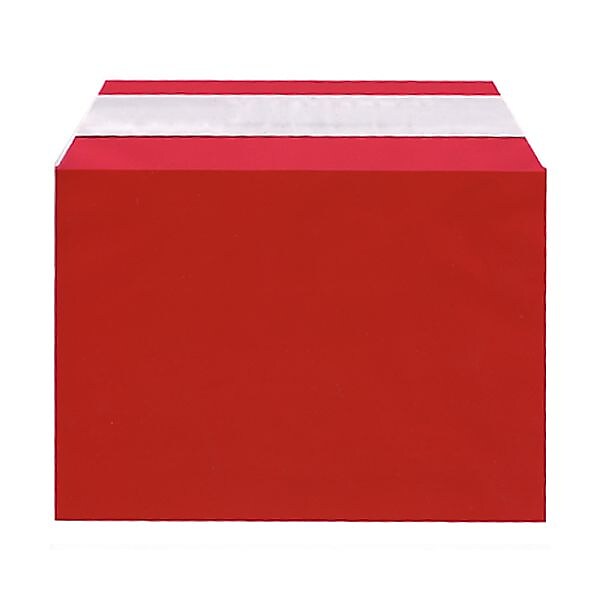 JAM Paper Cellophane Envelope with Self-Adhesive Closure, 5.0625 x 7.1875, Red, 100/Pack (56SRD1)