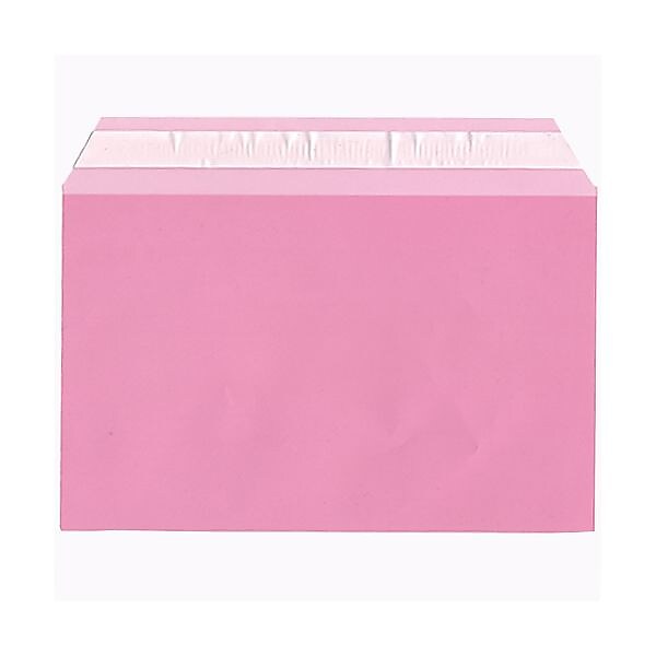 JAM Paper Cellophane Envelopewith Self-Adhesive Closure, 5.4375 x 8.625, Light Red, 100/Pack (2783144)