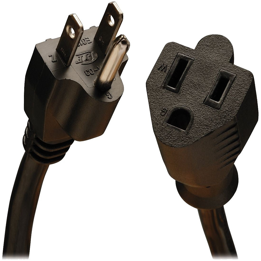 Tripp Lite 10' Extension Cord, 14 AWG, Black (P024-010)