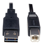 Tripp Lite 6' Universal Reversible USB 2.0 A to USB 2.0 B Device Cable, Black