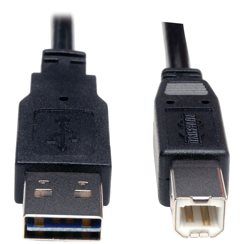 Tripp Lite 6' Universal Reversible USB 2.0 A to USB 2.0 B Device Cable, Black