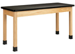 DWI Rectangular Science Table, 60" x 24", Black/Oak (P760LBBK30N)