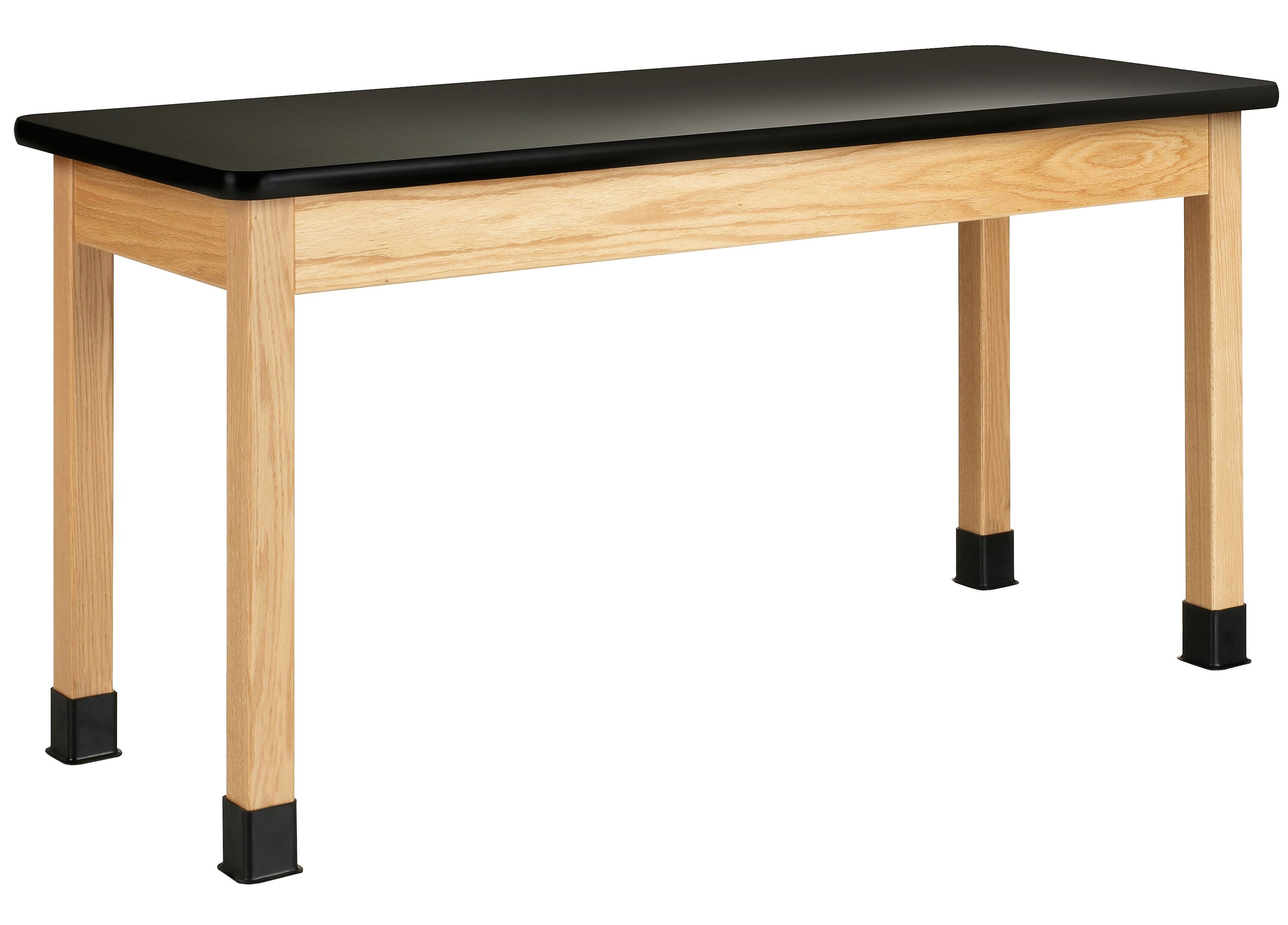 DWI Rectangular Science Table, 60" x 24", Black/Oak (P760LBBK30N)