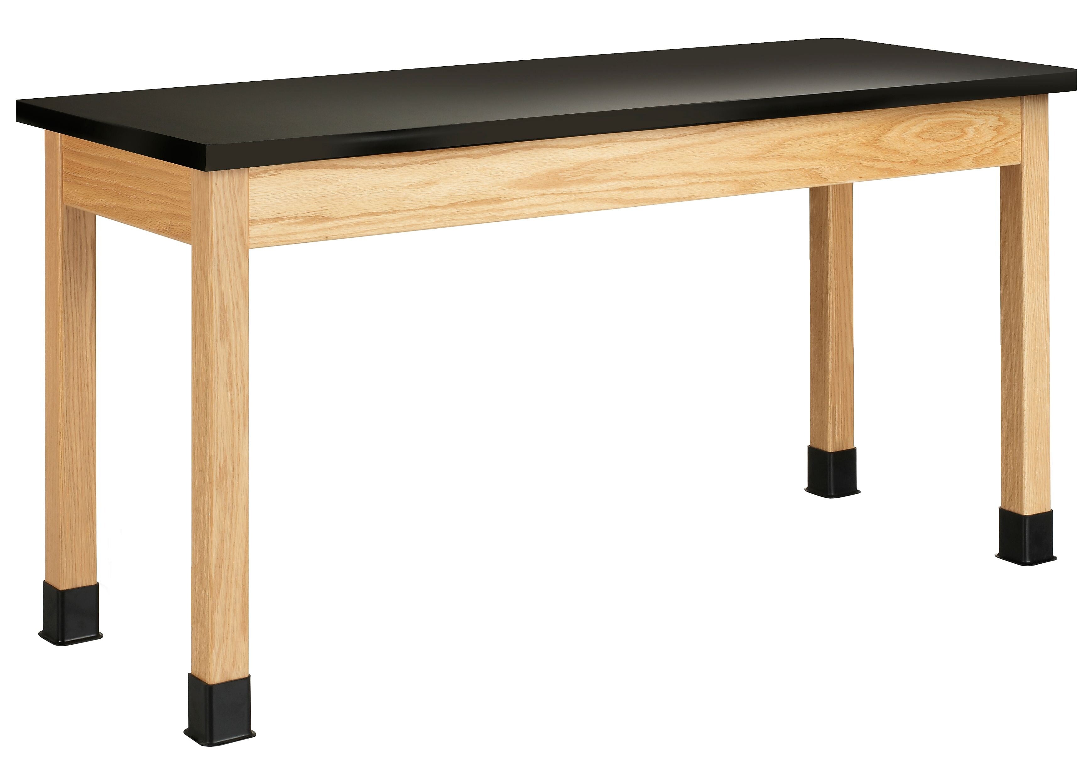 DWI Rectangular Science Table, 60" x 24", Black/Oak (P7602BK30N)
