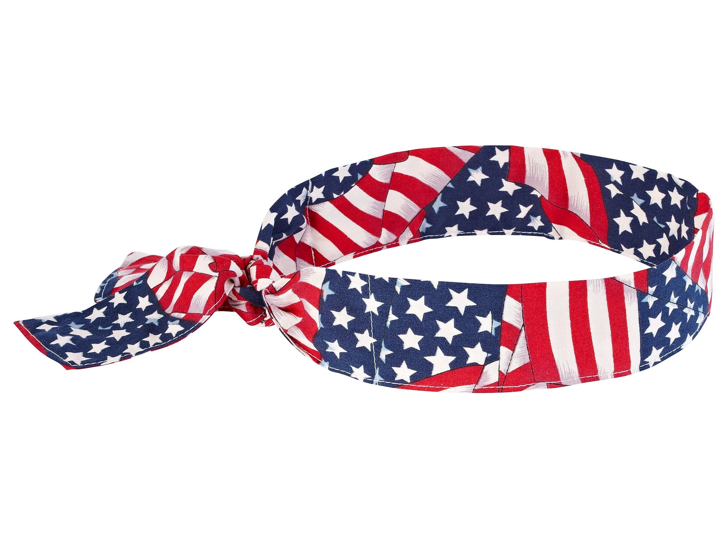 Ergodyne Chill-Its 6700 Evaporative Cooling Bandana, Blue and Red, One Size, 24/Carton (12303)