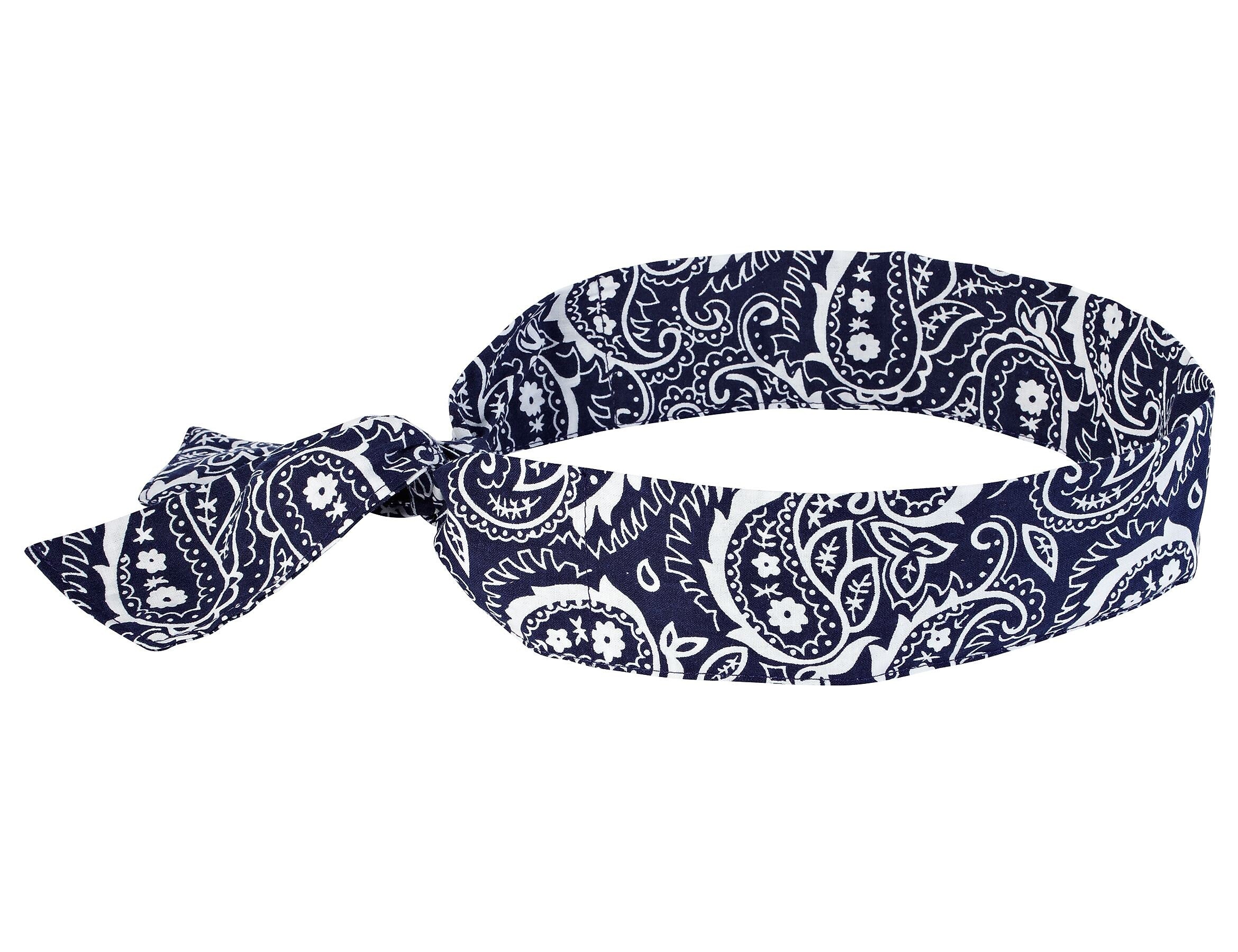 Ergodyne Chill-Its 6700 Evaporative Cooling Bandana, Navy Western, One Size, 24/Carton (12306)