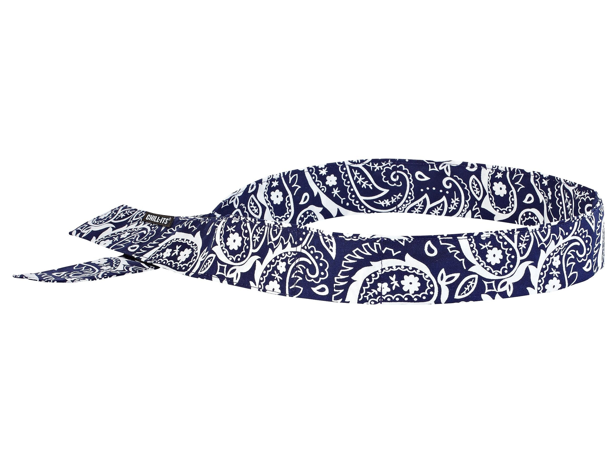 Chill-Its 6705 Evaporative Cooling Bandana, Navy Western, One Size, 24/Carton (12316)