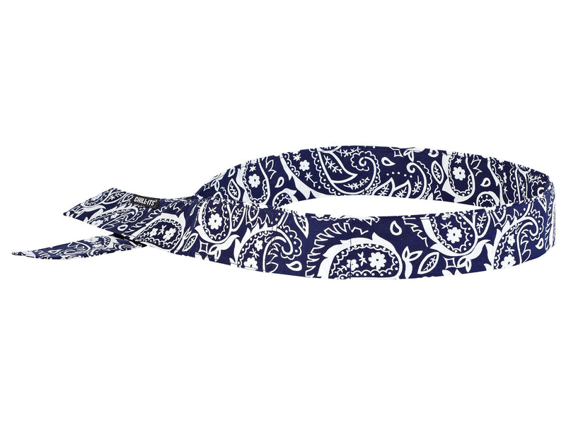 Chill-Its 6705 Evaporative Cooling Bandana, Navy Western, One Size, 24/Carton (12316)