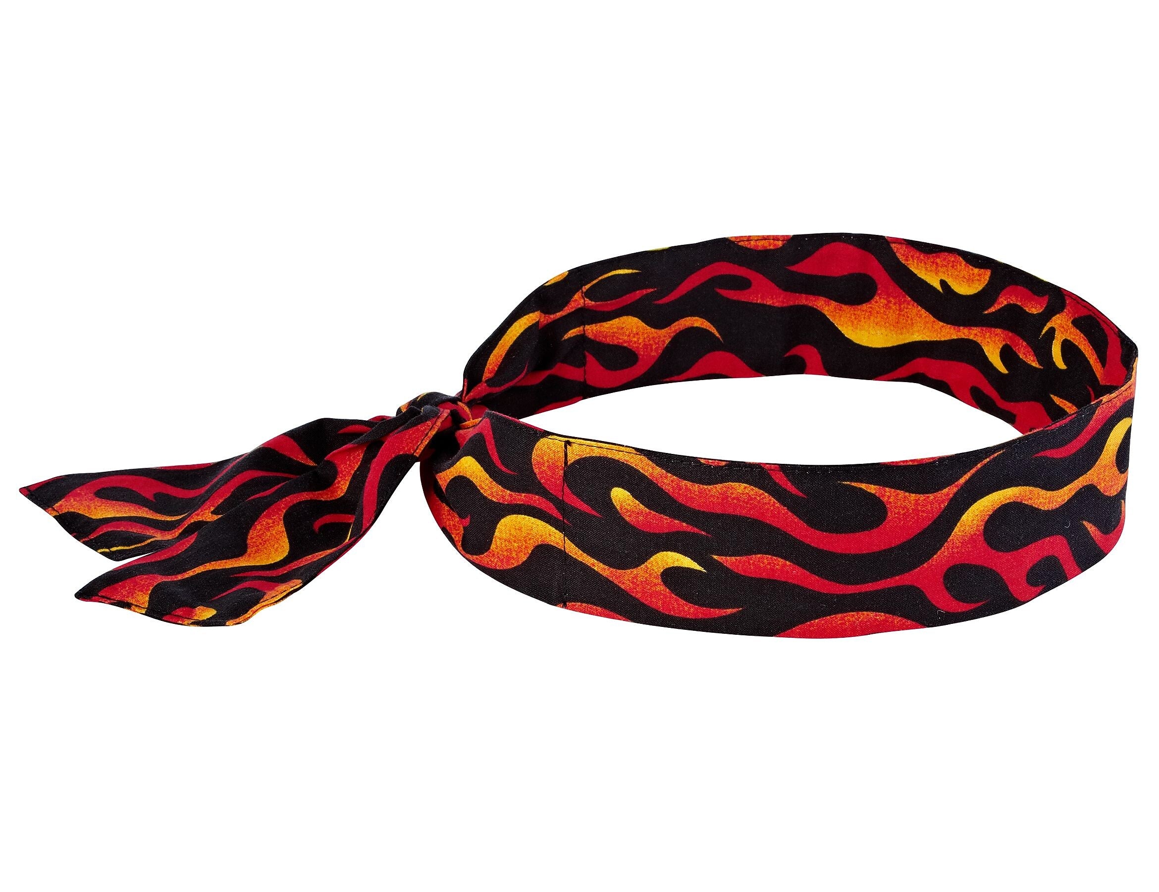 Ergodyne Chill-Its 6700 Evaporative Cooling Bandana, Red Flames, One Size, 24/Carton (12341)