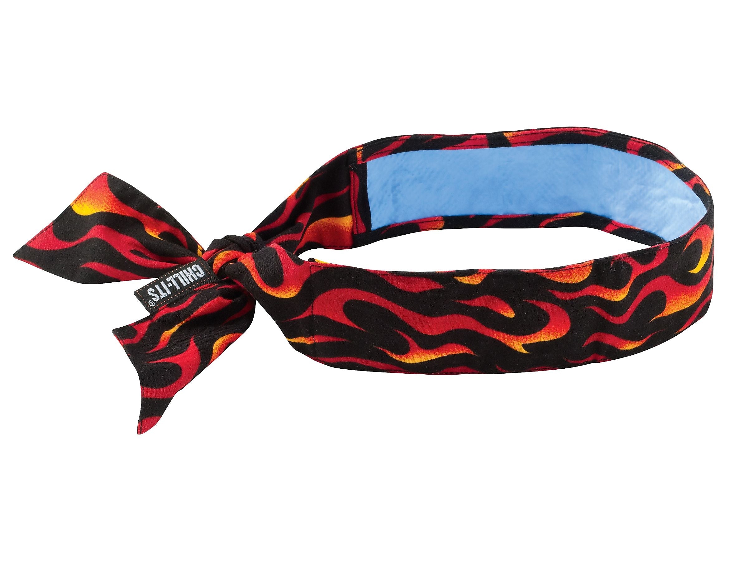 Ergodyne Chill-Its 6700 Evaporative Cooling Bandana, Red Flames, One Size, 6/Carton (12568)