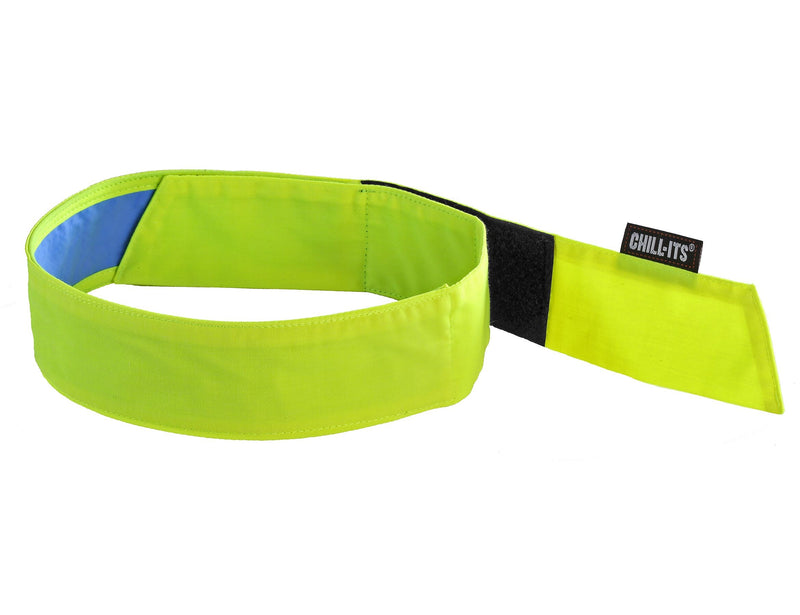 Chill-Its 6705 Evaporative Cooling Bandana, Lime, One Size, 6/Carton (12576)