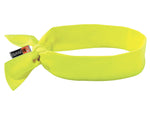Ergodyne Chill-Its 6700 Evaporative Cooling High Visibility Bandana, Lime, One Size, 6/Carton (12601)
