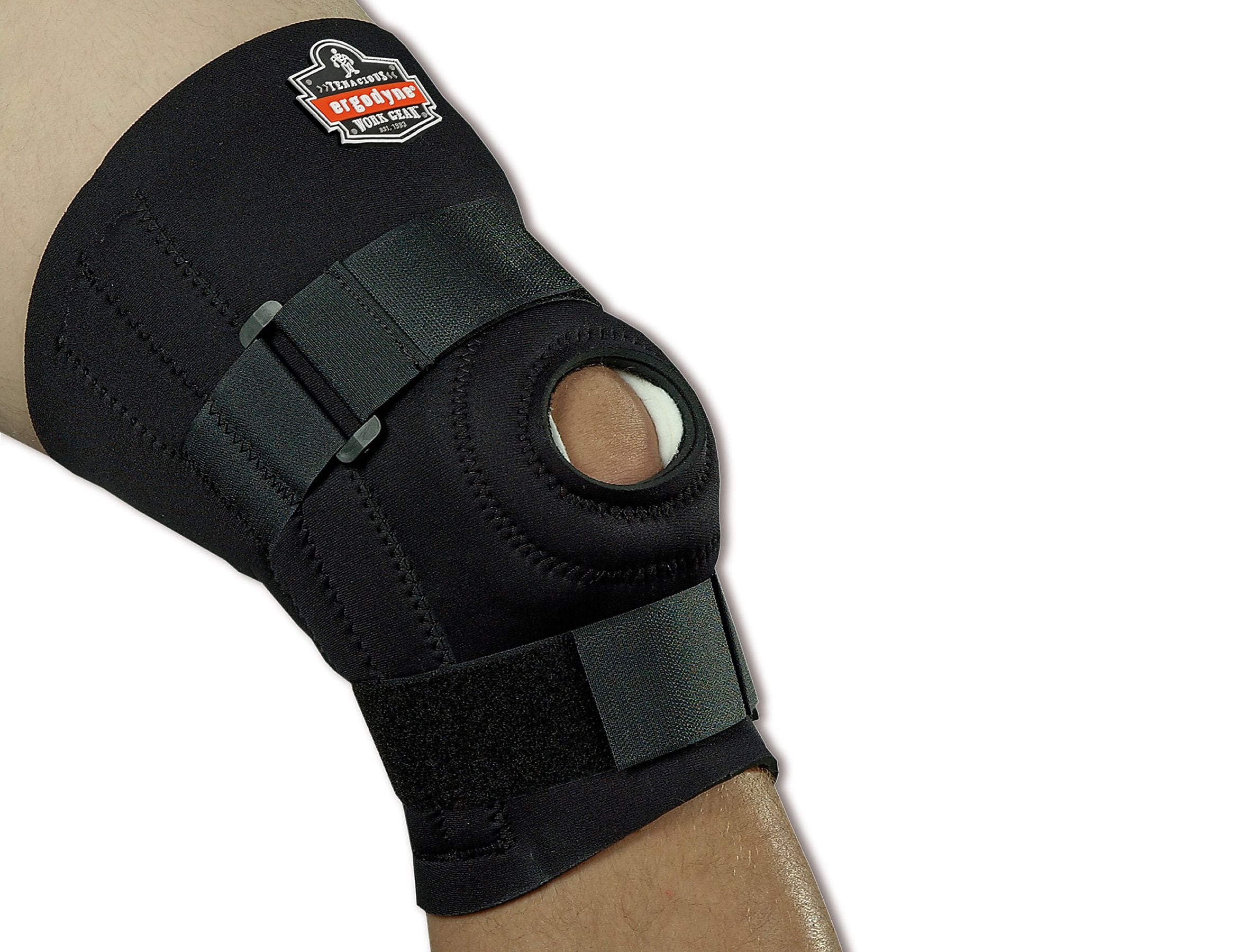 Ergodyne® ProFlex® Knee Sleeve With Open Patella/Spiral Stays, Black, Large
