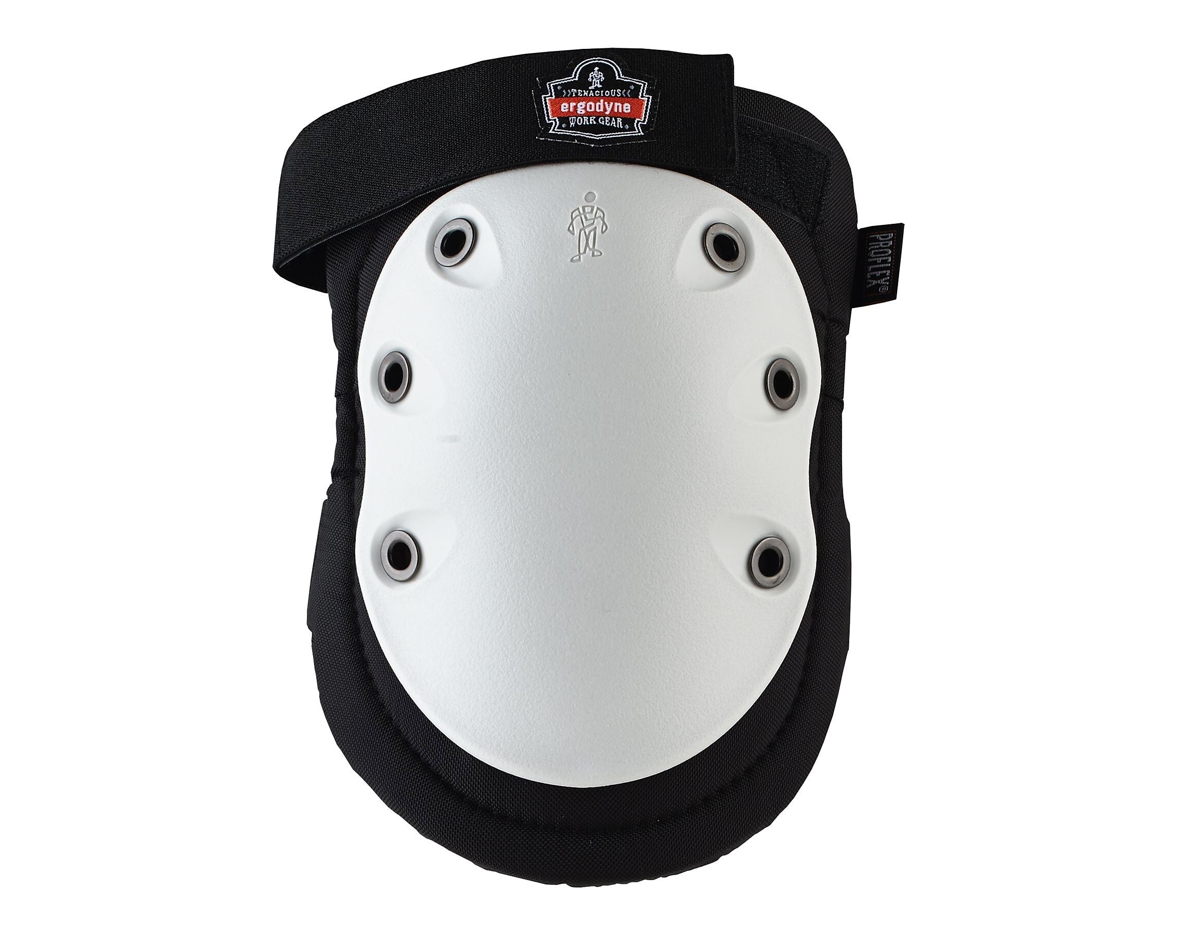Ergodyne® ProFlex® Knee Pad With Long Textured Hard Cap, White