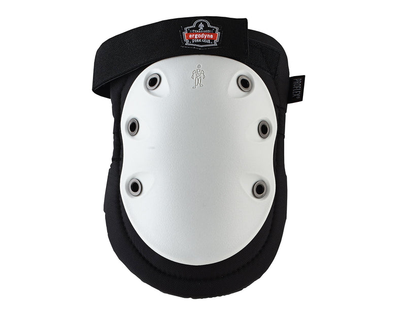 Ergodyne® ProFlex® Knee Pad With Long Textured Hard Cap, White