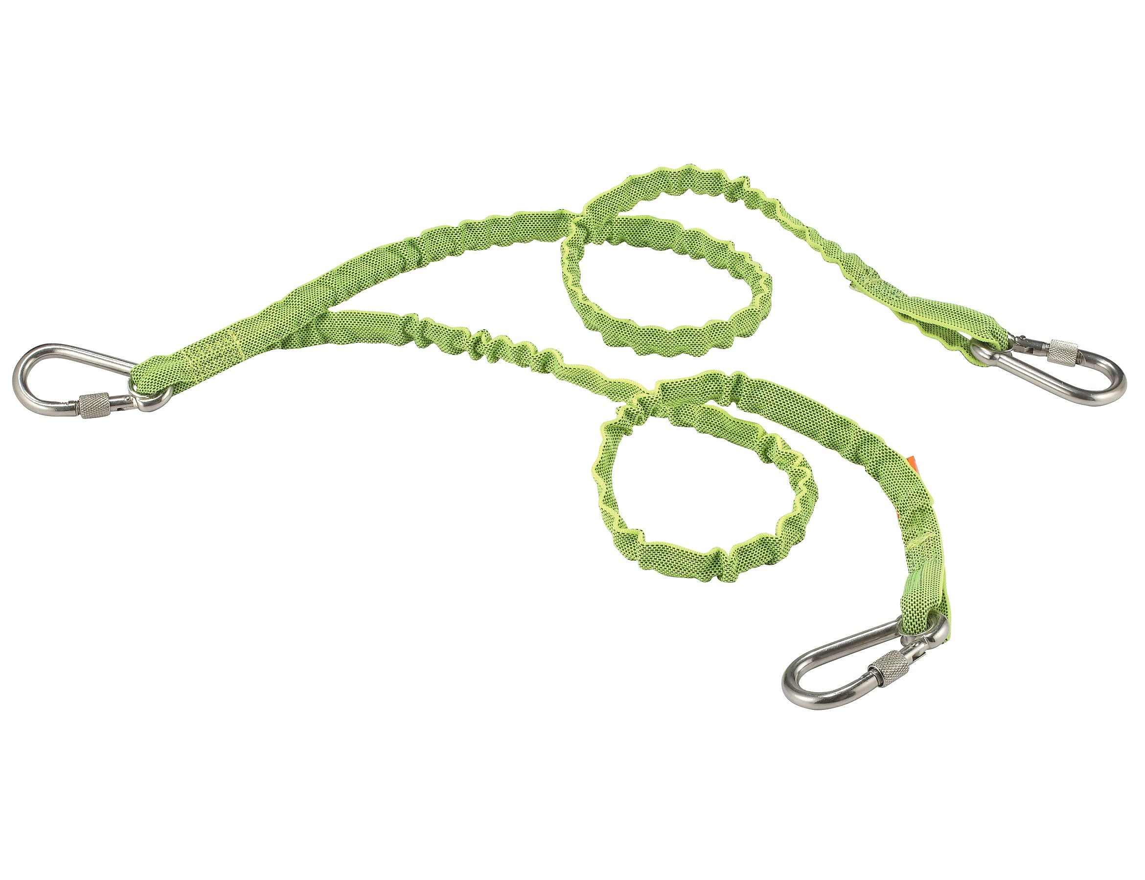 Ergodyne Squids Standard Twin Leg Stainless Triple Carabiner, 15 lb. Capacity, Lime (19083)