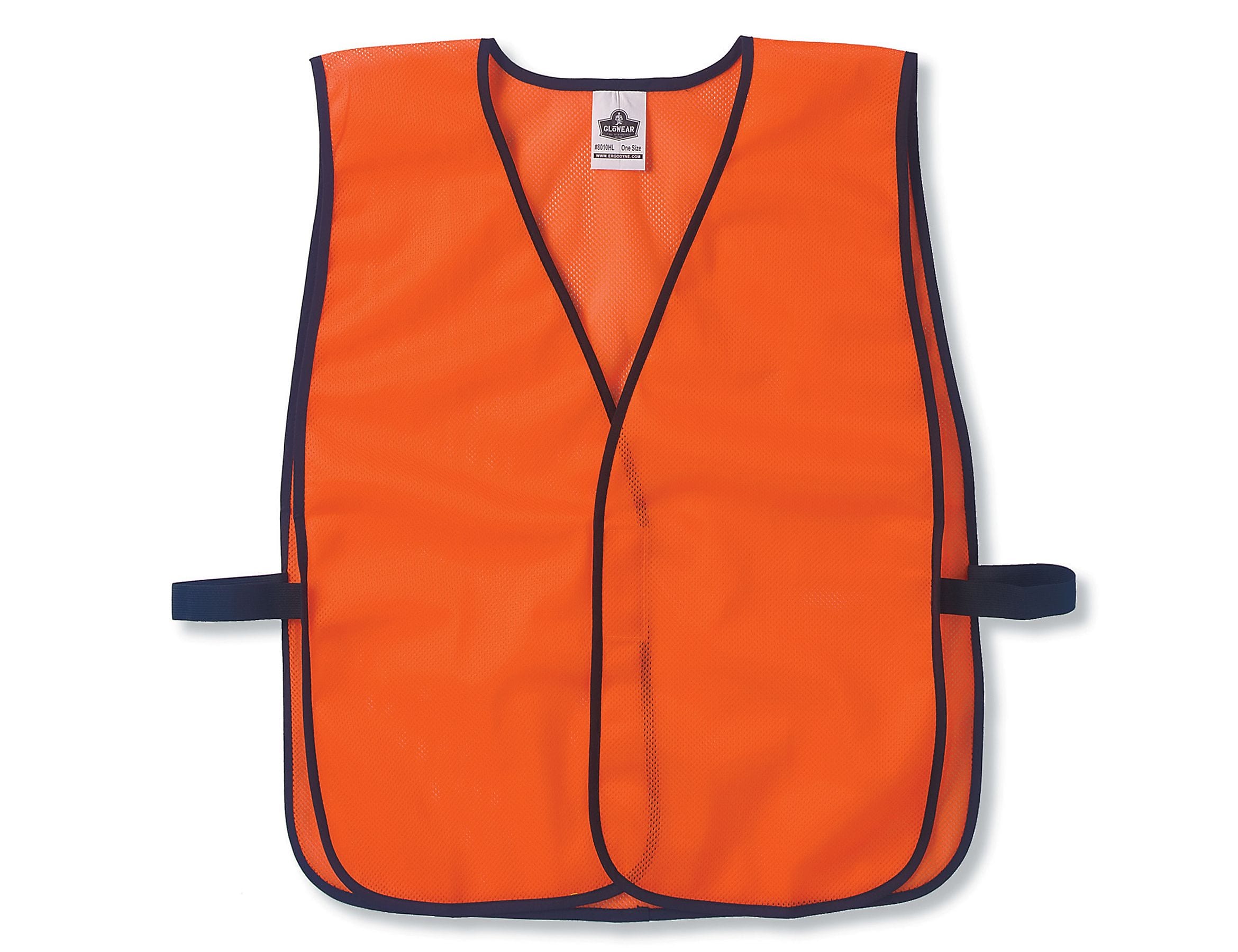 Ergodyne GloWear 8040HL High Visibility Sleeveless Safety Vest, Orange, One Size, 24/Carton (20010)