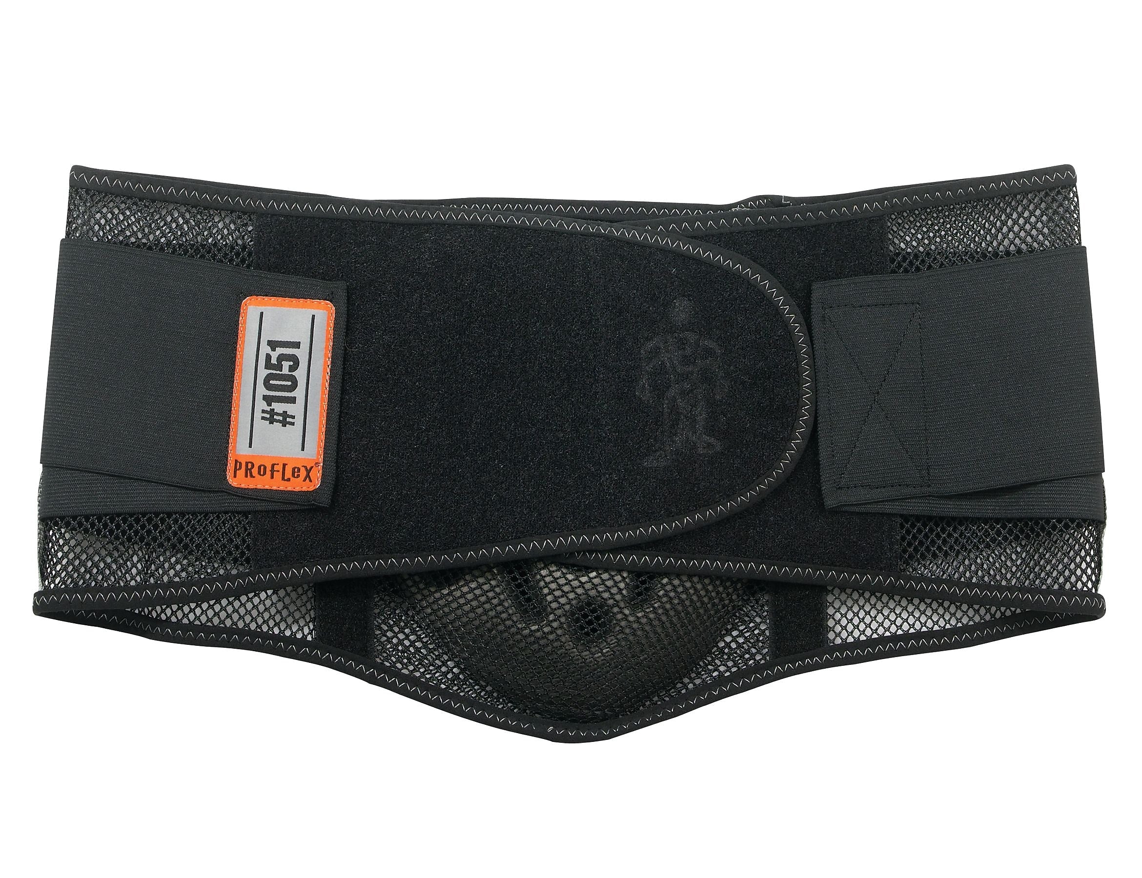 Ergodyne® ProFlex® 1051 Mesh Back Support With Lumbar Pad, Black, Medium