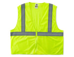 Ergodyne GloWear® 8205Z High Visibility Sleeveless Safety Vest, ANSI Class R2, Lime, 2XL/3XL (20997)