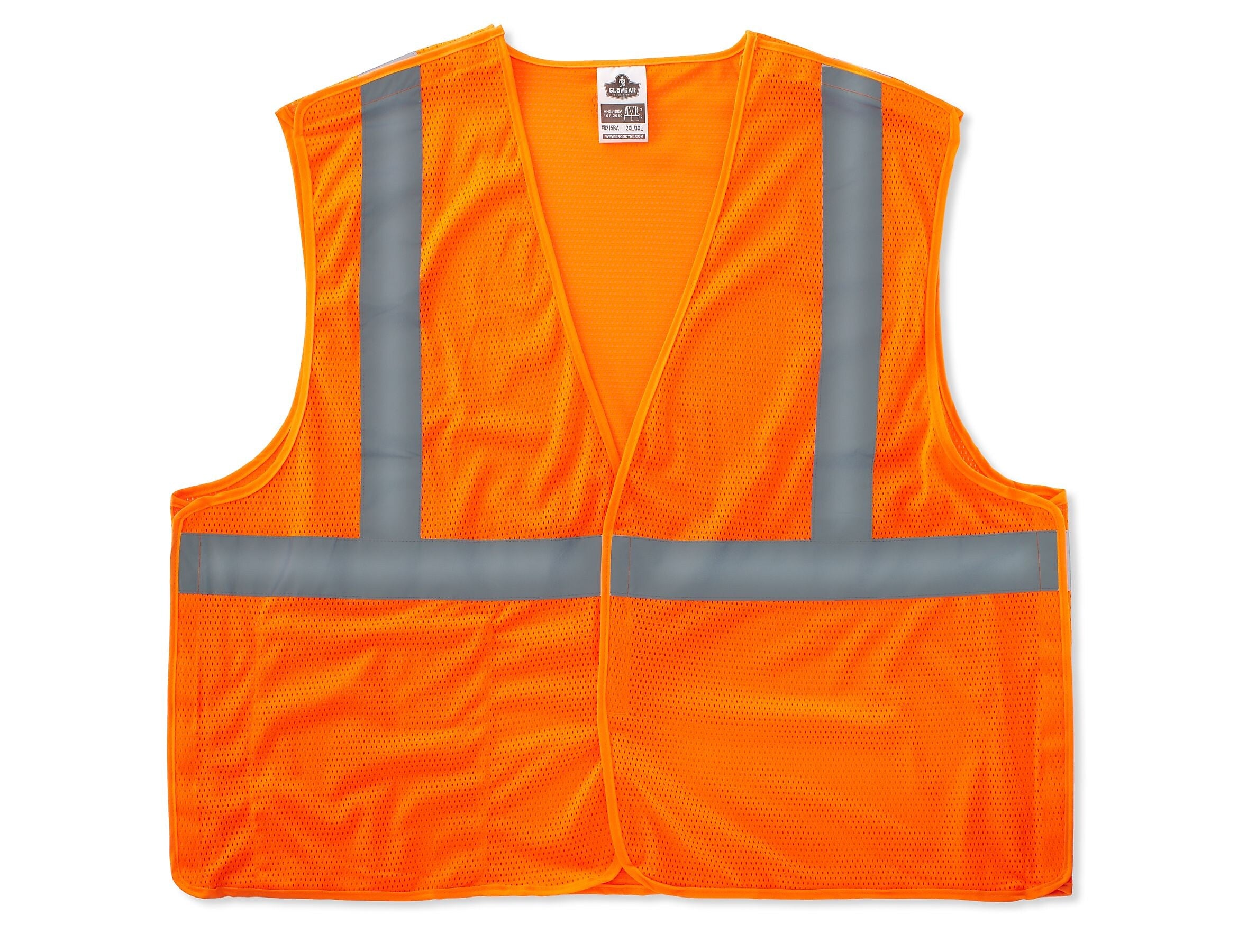 Ergodyne GloWear 8215BA High Visibility Safety Vest, Orange, 2XL/3XL (EGO21067)