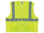 Ergodyne GloWear 8220Z High Visibility Sleeveless Safety Vest, ANSI Class R2, Lime, 4XL/5XL (21129)