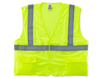 Ergodyne GloWear 8220HL High Visibility Sleeveless Safety Vest, ANSI Class R2, Lime Yellow, Large (21145)