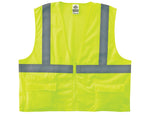 Ergodyne GloWear 8225Z High Visibility Sleeveless Safety Vest, ANSI Class R2, Lime, 4XL/5XL (21169)