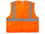 Ergodyne GloWear 8225HL High Visibility Sleeveless Safety Vest, ANSI Class R2, Orange, 4XL/5XL (21179)