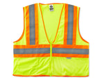 Ergodyne GloWear® 8230Z High Visibility Sleeveless Safety Vest, ANSI Class R2, Lime, 4XL/5XL (21329)