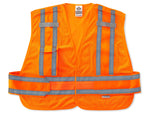 Ergodyne GloWear 8244 Expandable Public Safety Vest, ANSI Class R2, Orange, 3XL+ (21363)