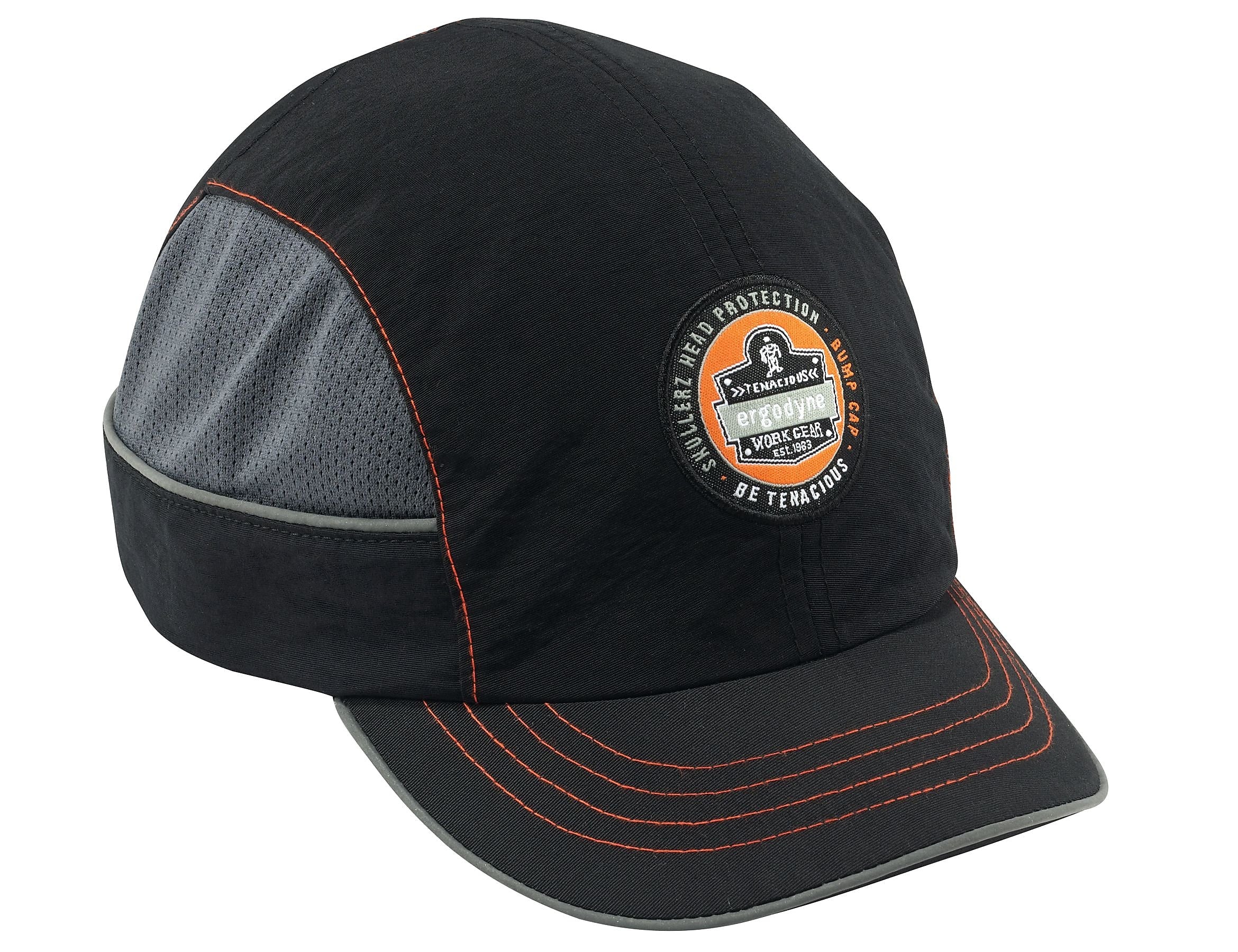 Ergodyne Skullerz Nylon Short Brim Bump Cap, Black (23340)